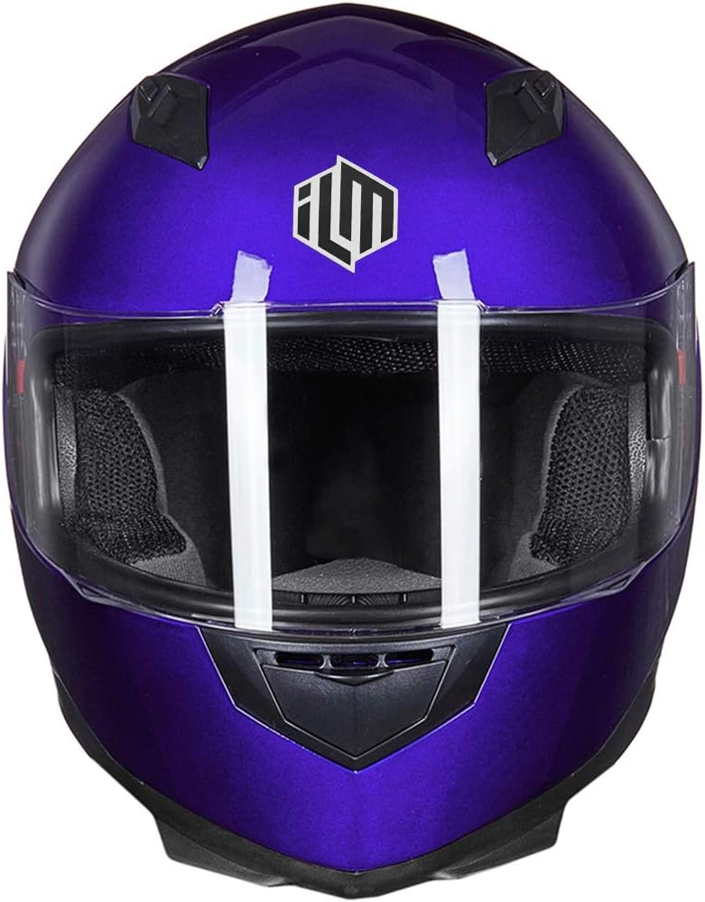 ILM Full Face Motorcycle Street Bike Helmet with Removable Winter Neck Scarf + 2 Visors DOT Model-JK313