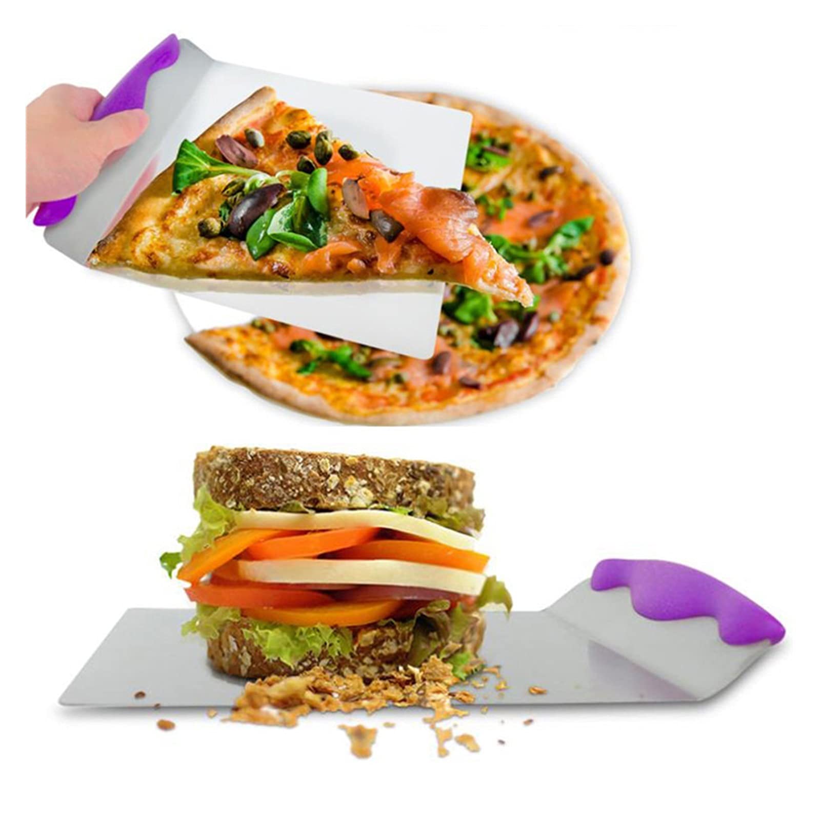 Pizzaschneider Kuchenblech Schaufel Plastiktransfer Brot Pizzamesser Heber Schaufel Backformen Gebäckschaber Backwerkzeug Pizzaschneider (A)
