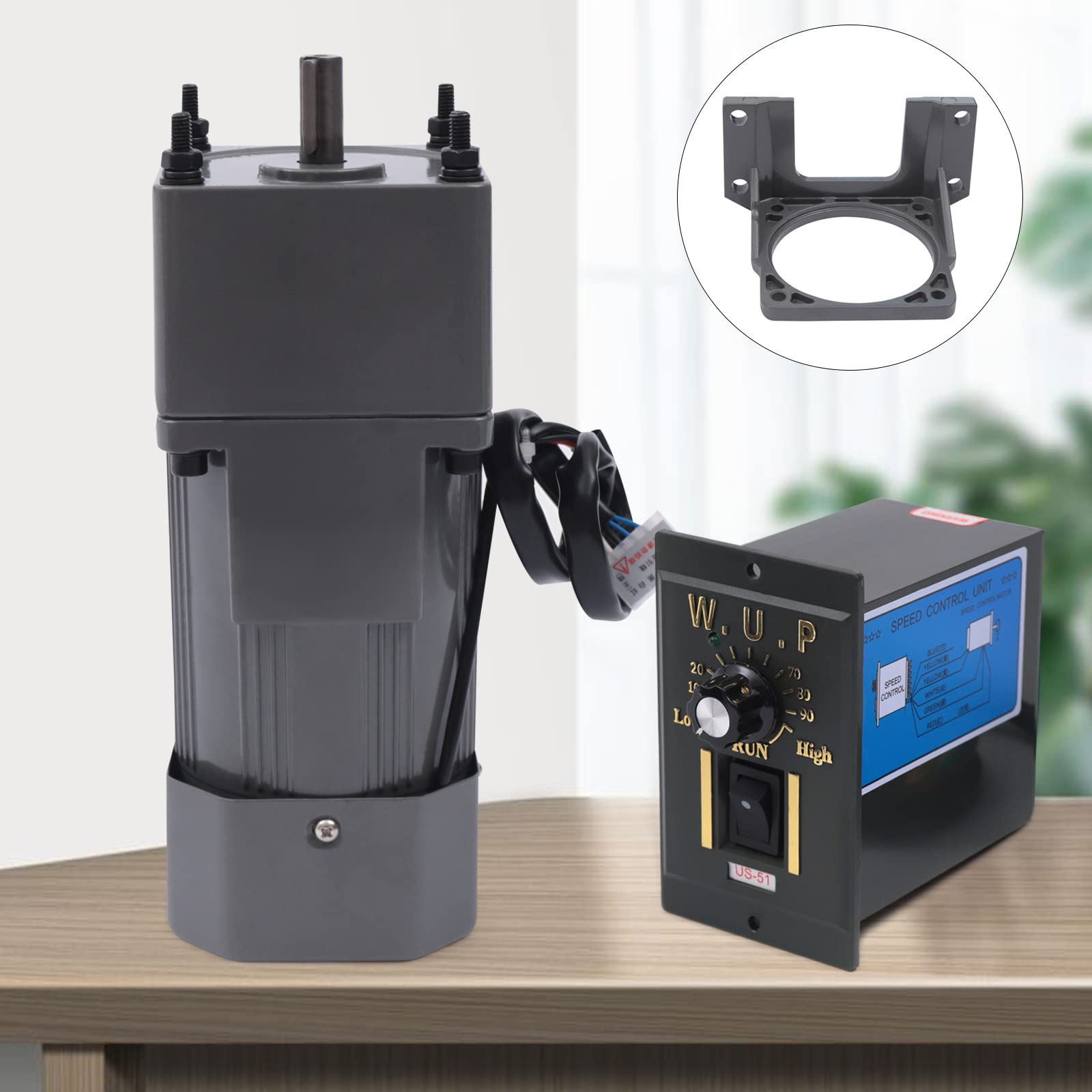 Motore elettrico AC 220 V, 90 W, motore elettrico, motore compatto, velocità di rotazione regolabile, alta potenza, dimensioni compatte