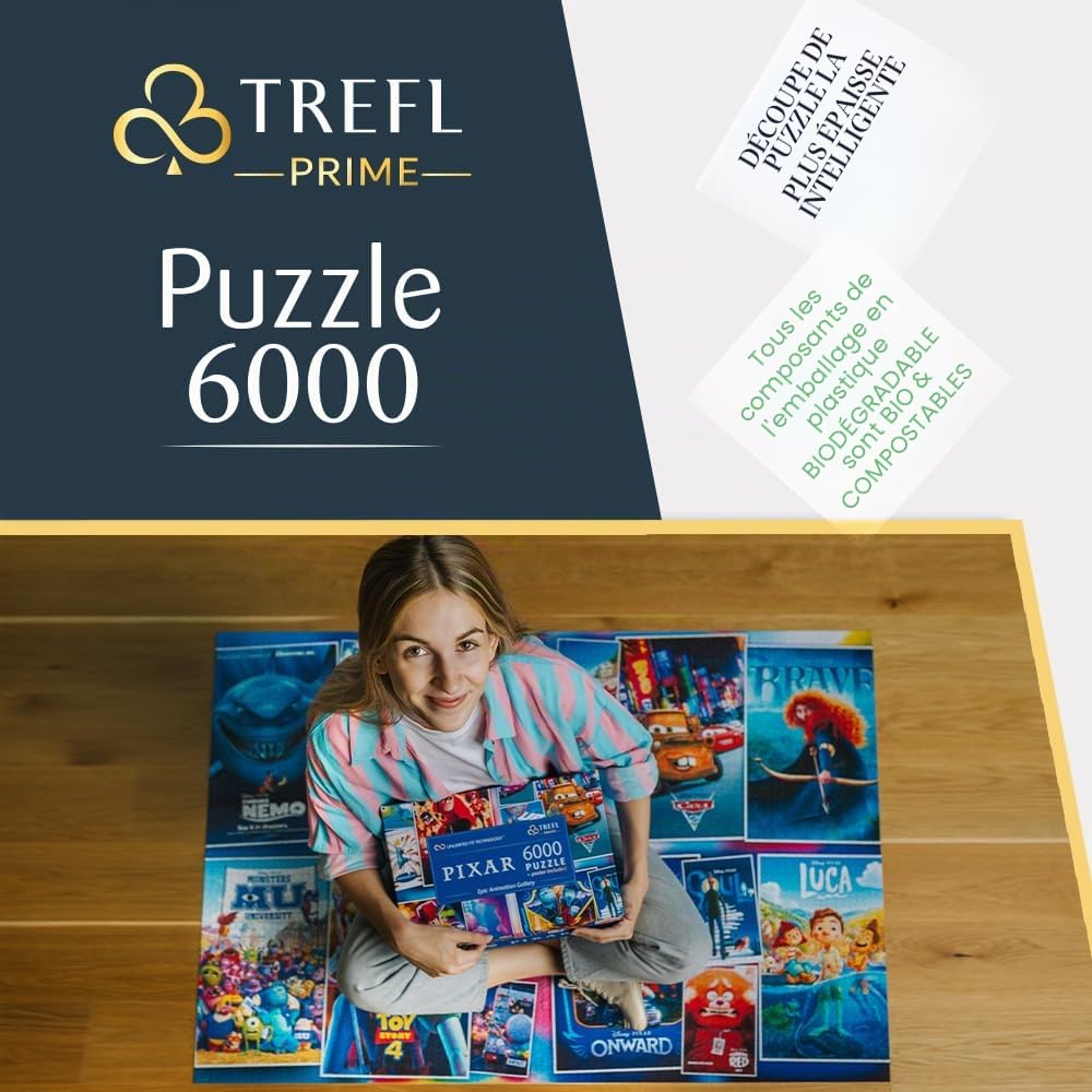 Trefl Prime - Puzzle UFT : Disney Pixar, Epic Animation Gallery - 6000 Pièces, Grand Puzzle, Carton Le Plus épais, pour Les Adultes et Les Enfants à partir de 14 Ans