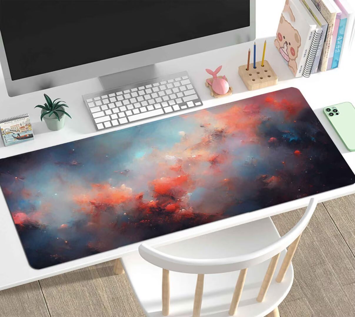 Alfombrilla Ratón XXL Gaming, Alfombrilla Escritorio 900x600x4mm, Mouse Pad Mat XXL Antideslizante, Alfombrilla Raton Base de Goma Tapete Rato Gamer Mousepad XXL para PC, Oficina Gifts J-464