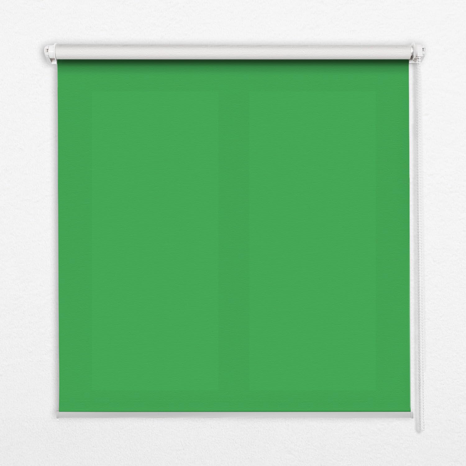 Store enrouleur occultant sans perçage vert Tulup 60x180cm contre le vis-à-vis
