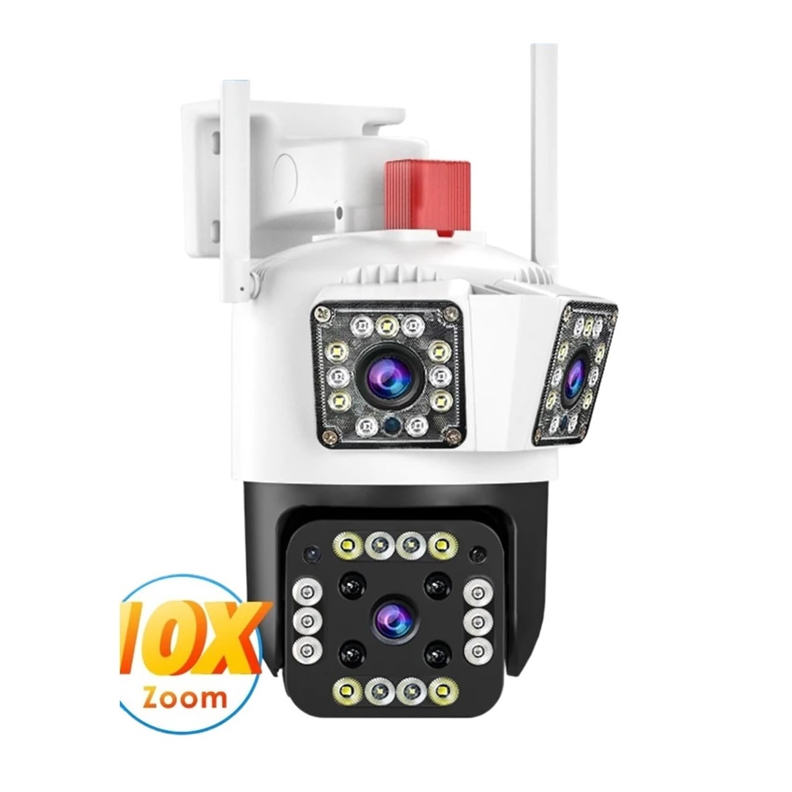 Kamery Monitoringu, 6K IP zewnętrzna kamera 12MP śledzenie ruchu kamera wideo PTZ 4K trzy obiektywy trzy ekrany wodoodporny system bezpieczeństwa(6K 12MP NO Card)