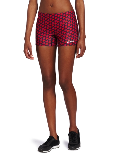 ASICS Women's Spot My Heart Short, Red/Purple, Large