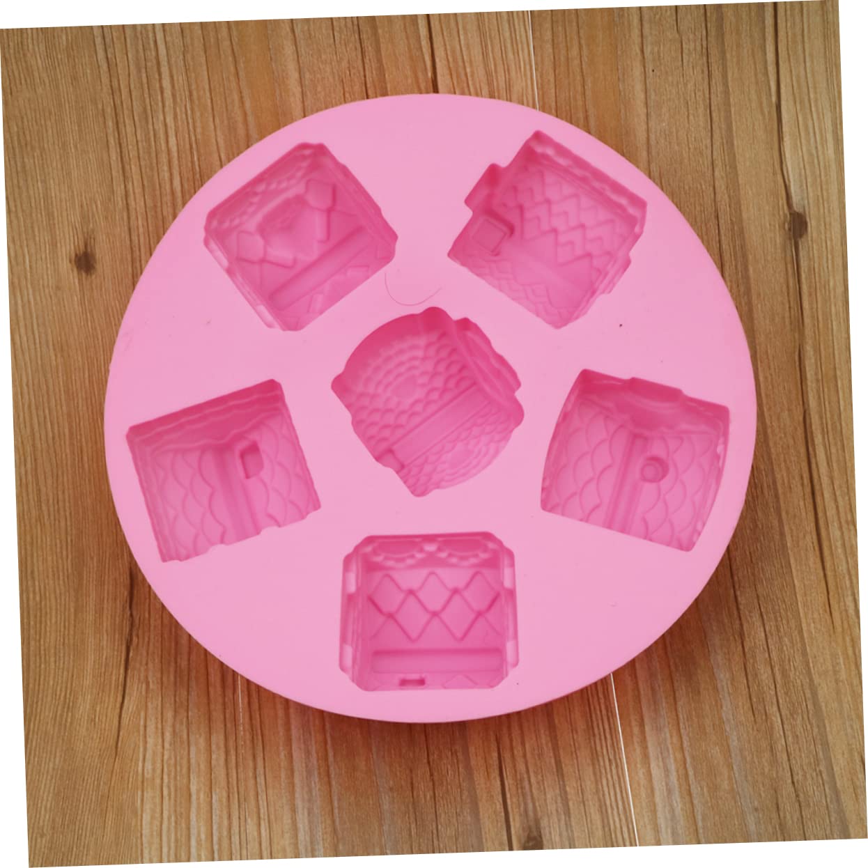 Amosfun 3 Pièces moule de cuisson villa moule à muffins à bonbons bricolage de Noël gateau cake s à bricolage s en silicone antiadhésif