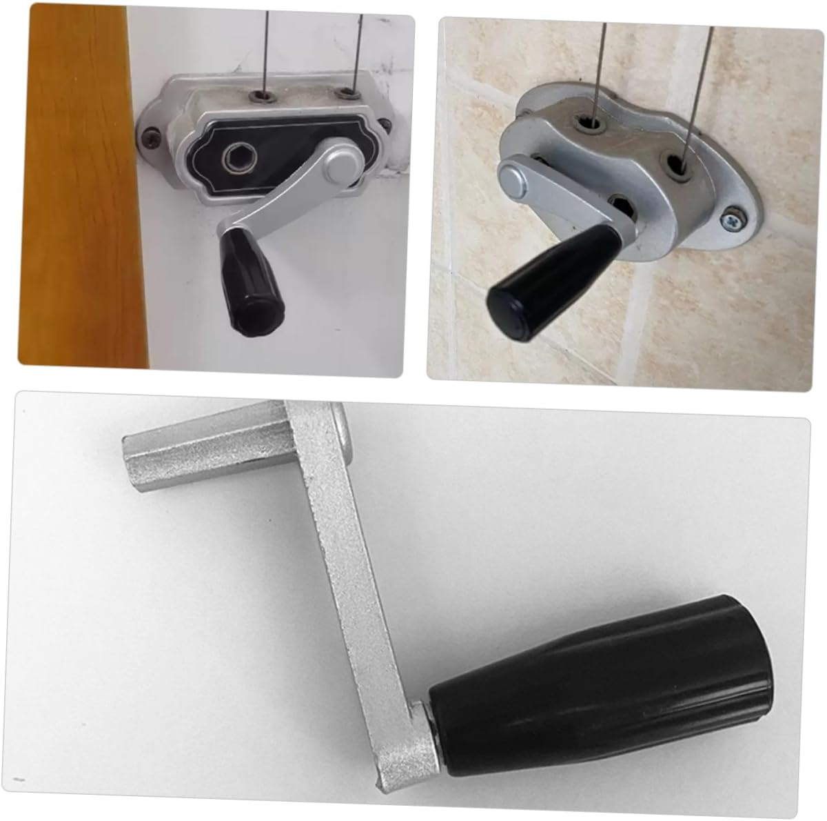Cloth Drying Rack Hanger Crank Handle Six-Tooth Hand Crank for Laundry Drying Rack