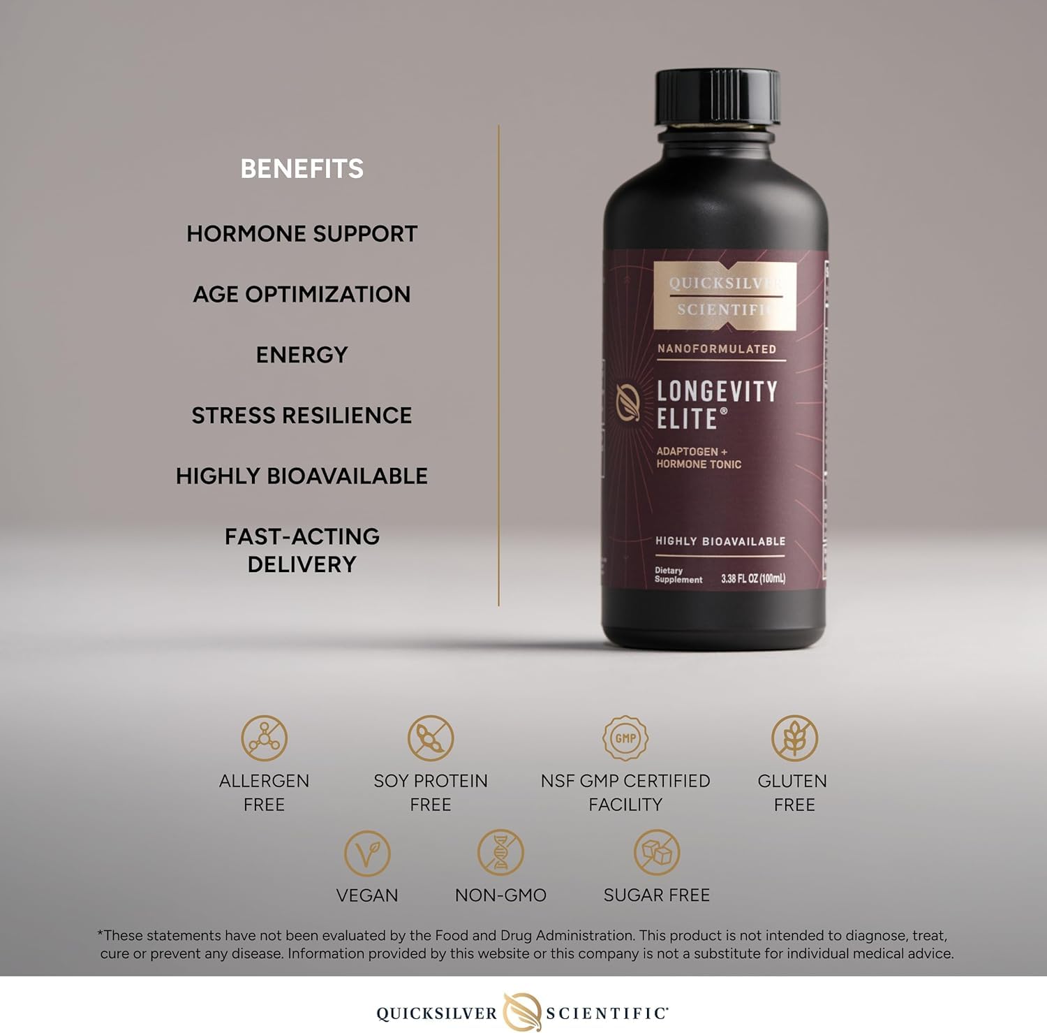 Quicksilver Scientific Longevity Elite, Sirtuins + Telomeres, 100ml — Amazon image 4