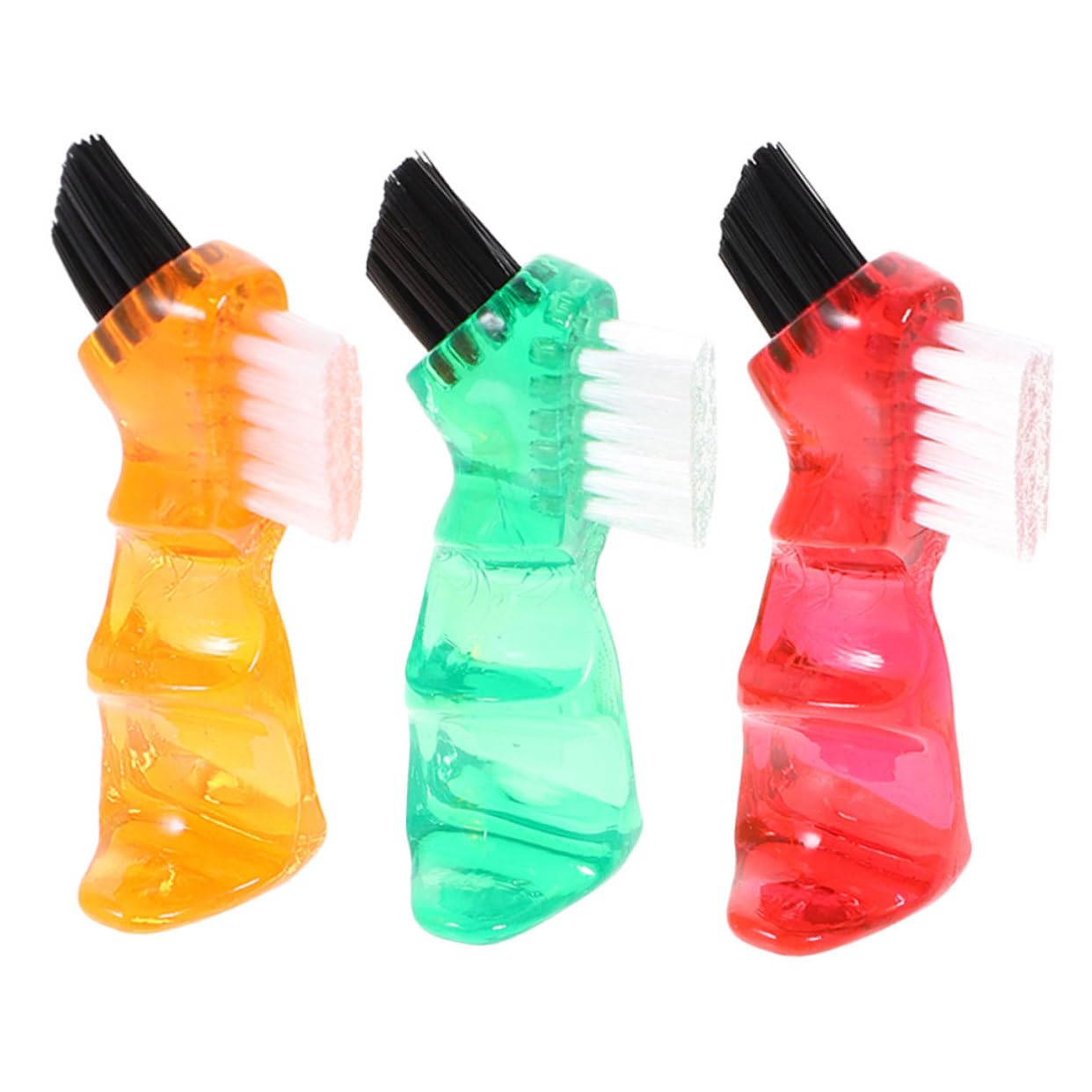 Spazzolino Per Protesi Dentaria Mini Bifacciale 3 Pezzi Colorati Portatile Per Igiene Orale Familiare e Pulizia Quotidiana