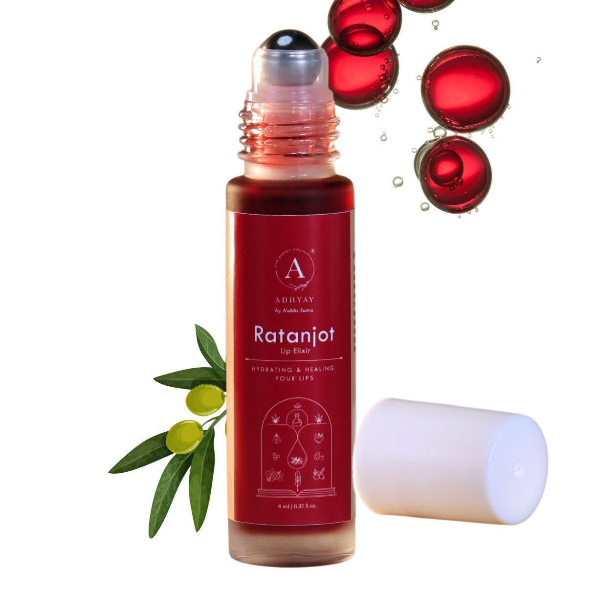 Adhyay | Ratanjot Ayurvedic Lip Care Oil | Deep Hydration & Healing for Dry & Cracked Lips | Natural Nourishment & Repair | Hydrating Lip Oil for Soft & Smooth Lips|Lip Moisturizer | 8ml-image-10