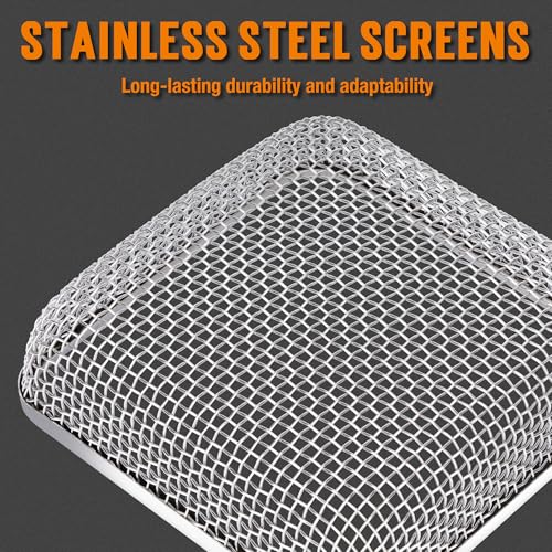 Image of TONDA RV Furnace Vent Screen, Bug Screens Heater Vent Cover for Camper with Installation Tool and Silicone Rubber, 4 Pack, Stainless Steel
