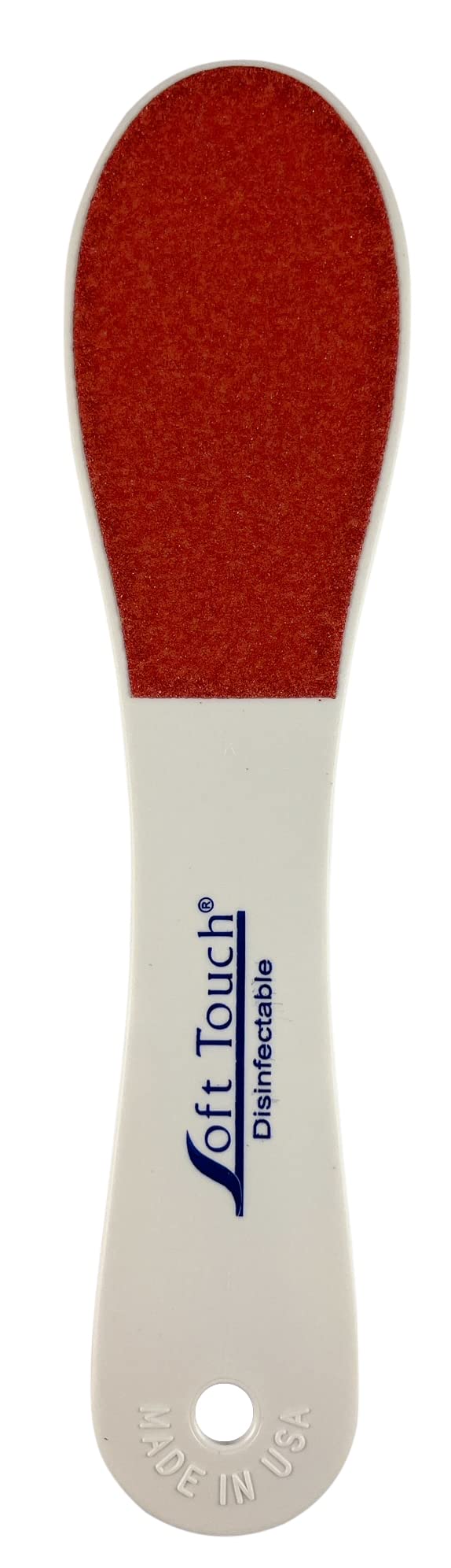 Soft Touch Grinder Foot File, Callus Remover, Heel Scraper, Disinfectable/Washable, Double-Sided – 80/120 Grit, Red/Peach St Tropez, Pedicure Tool