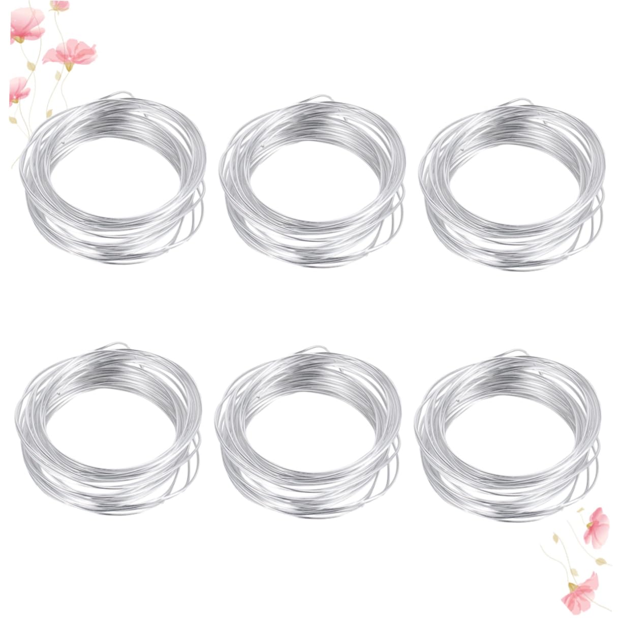 SHINEOFI 12rotoli Filo Di Alluminio Flessibile Per Diy Di Filo Metallico Per Creazione Di Skeletro Di Bambola e Modelli Argento Accessori Per Artigianato e Modellismo