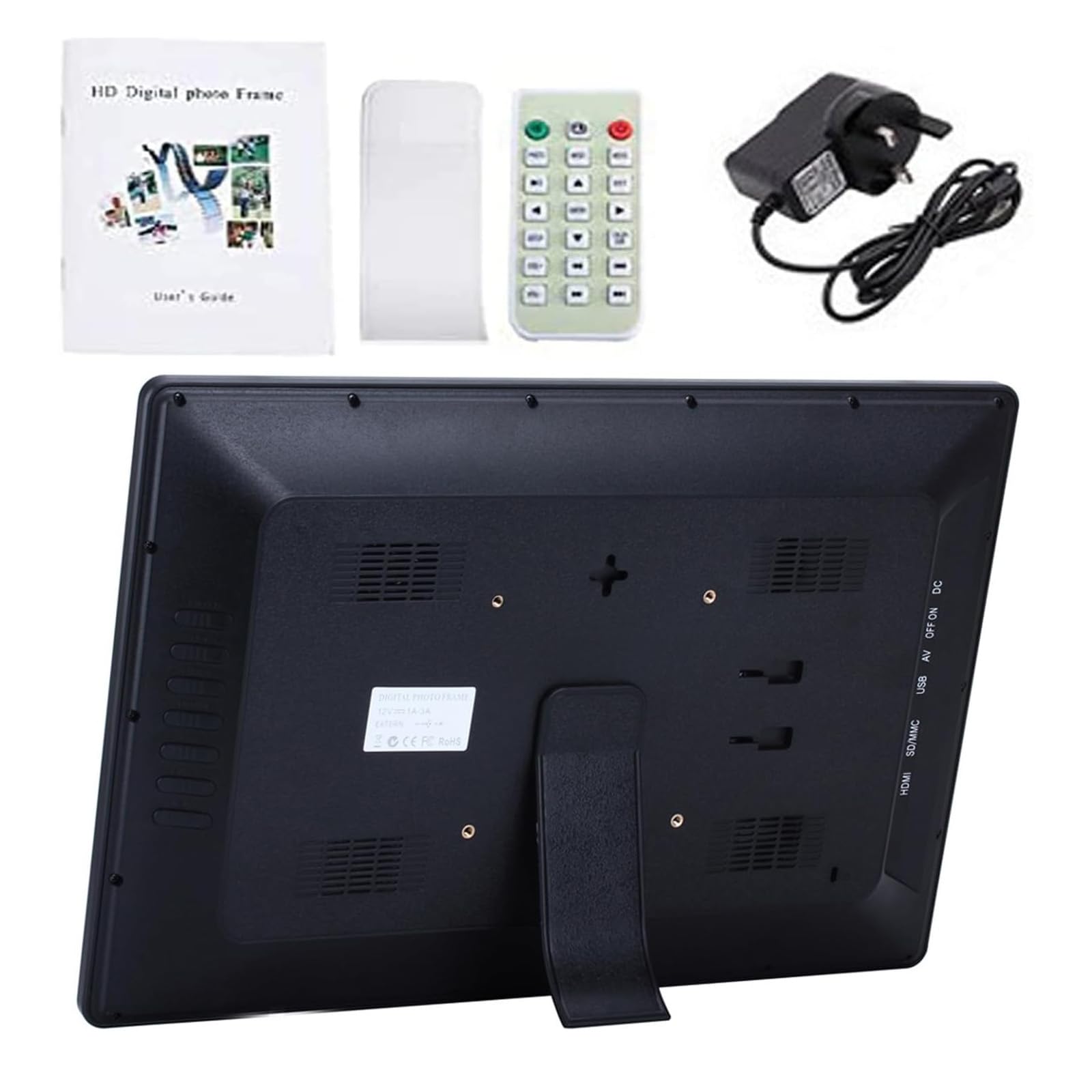 Cornice per Foto Digitale 20 Pollici IPS 1440x900 HD – Grande Display, Telecomando, Sensore Movimento, Data e Ora, USB, Luminosità Regolabile, Musica Sottofondo (Bianco)