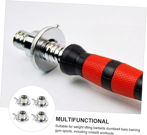 Miniatura 5 de BESPORTBLE 4 unidades de doble riesgo, tuercas hexagonales, tuercas hexagonales, collar de bloqueo hexagonal, abrazadera de barra, collares de