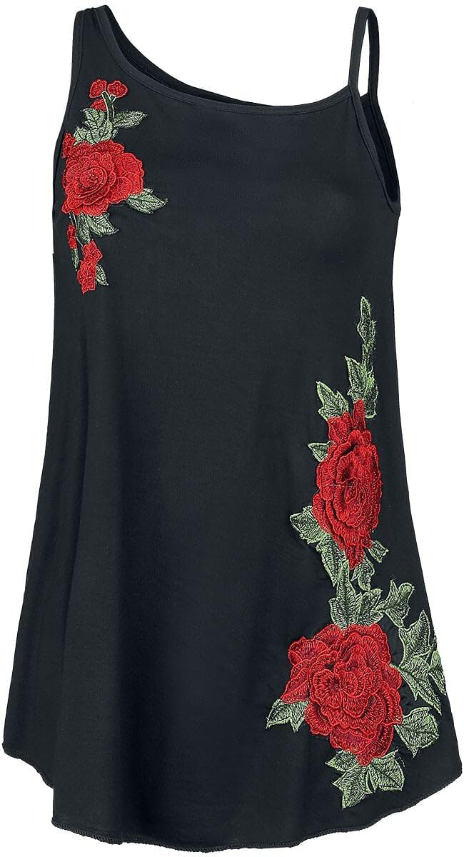 Innocent Love Rose Mujer Top Negro XXL, 95% Viscosa, 5% elastán, Regular