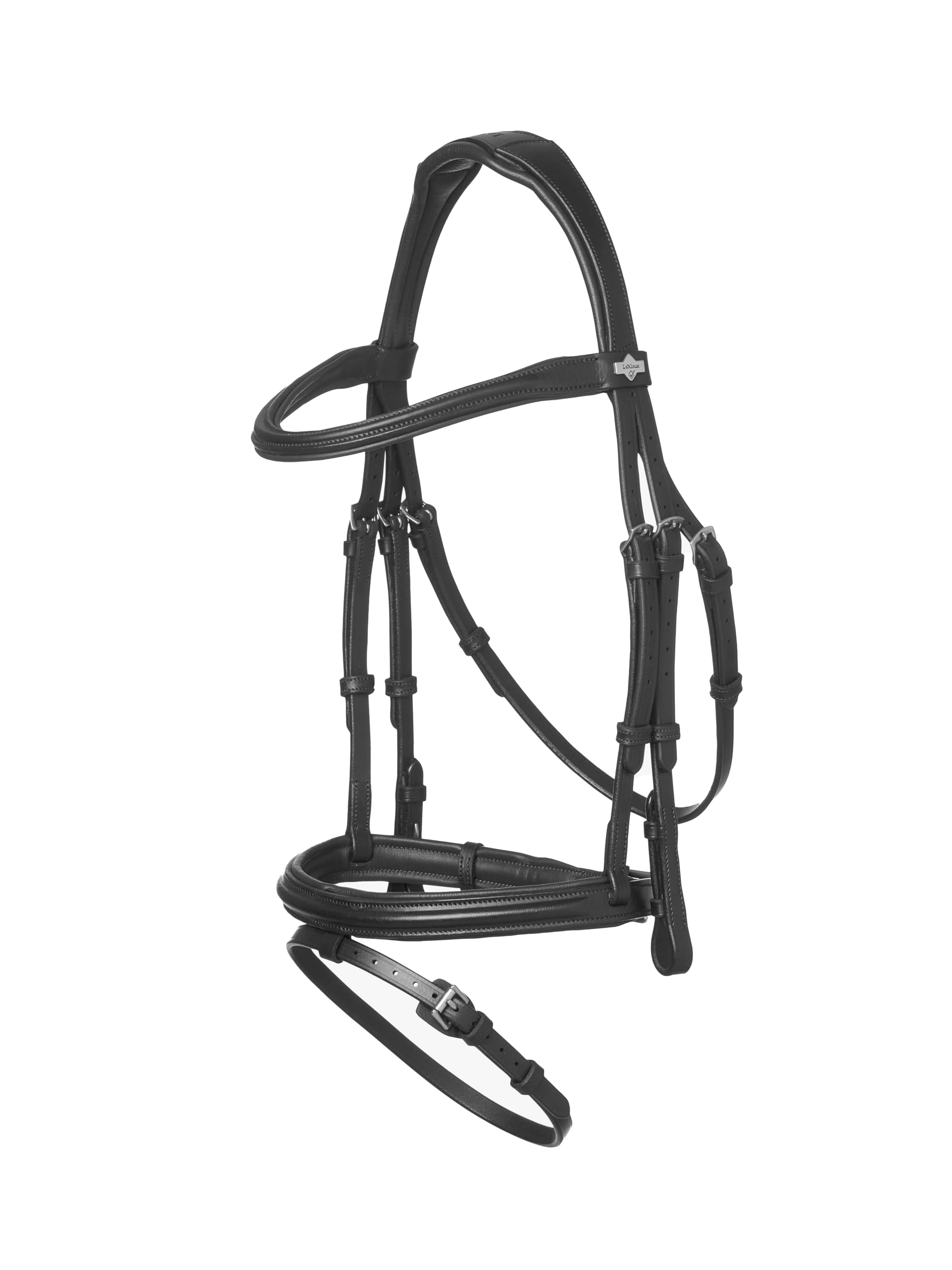LeMieux Arika Anatomic Flash Bridle - Black/Silver - X-Full