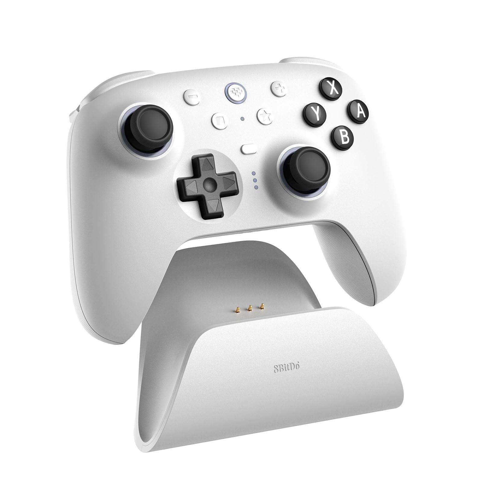 8BitDo Ultimate 2 Bluetooth Controller for Switch & Windows PC, TMR Joysticks, Hall Effect/Tactile Triggers, White