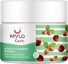 Mylo Care Stretch Marks Cream for Pregnancy with the Goodness of Shea Butter, Saffron, Kokum Butter and Aloe Vera, Australia Certified Toxin Free, No Mineral Oils - 100ml (Pack of 1)