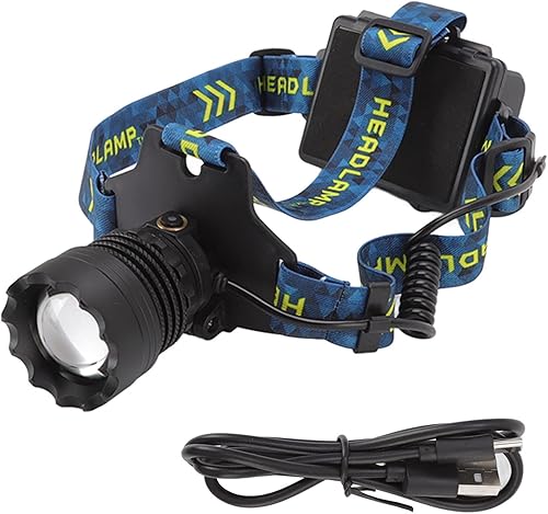 Linterna frontal recargable por USB, 3000lm 90 grados ajustable manos linterna para acampar al aire libre senderismo correr iluminación de