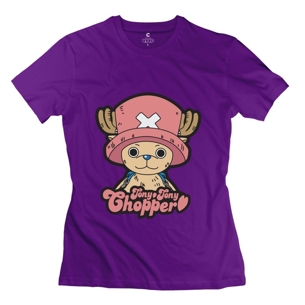 ZZY Cute One Pieces Tony Tony Chopper T-shirt - Women's Tshirt Purple Size XXL