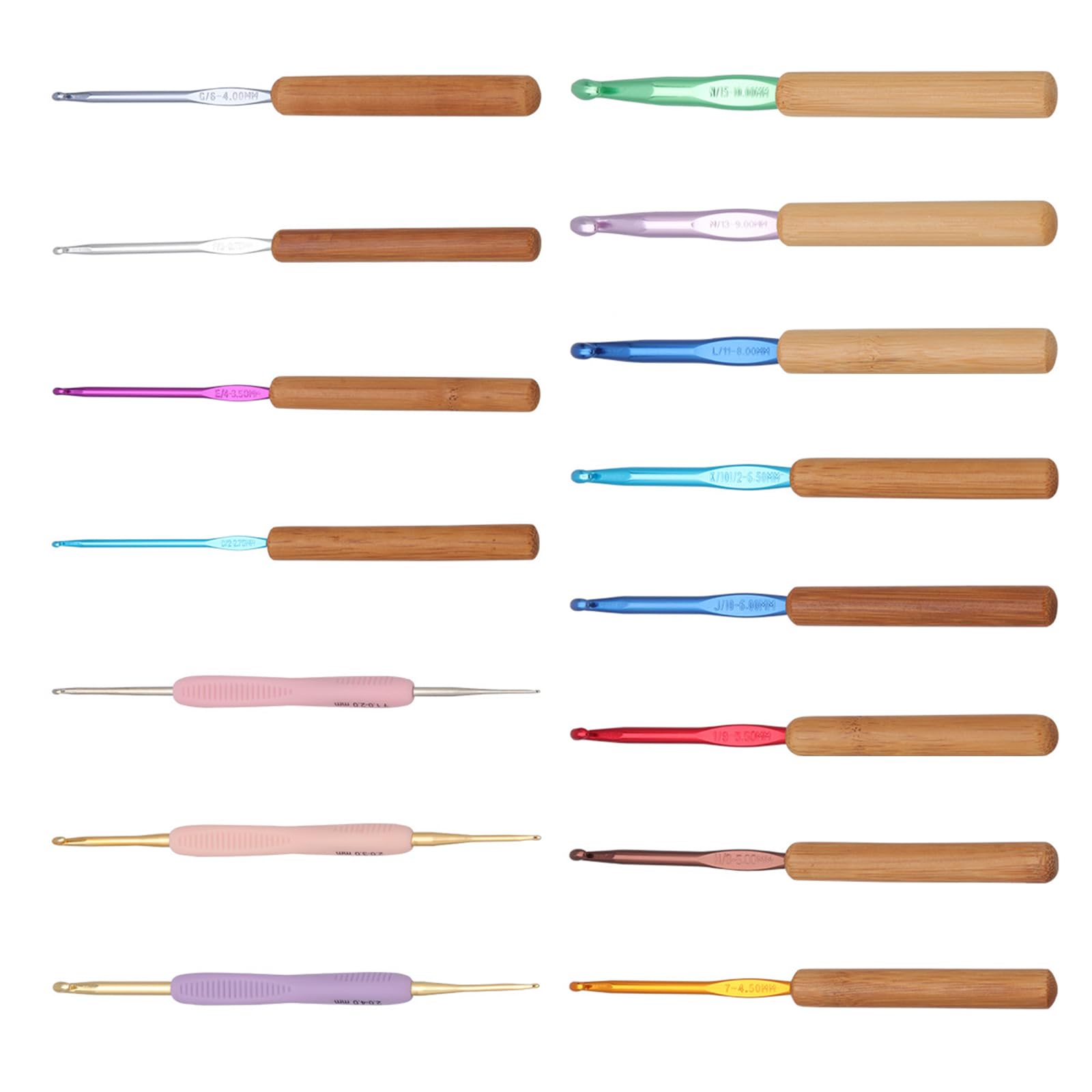 Crochet needle double head polyvalent pour ouvrage de tricot unique