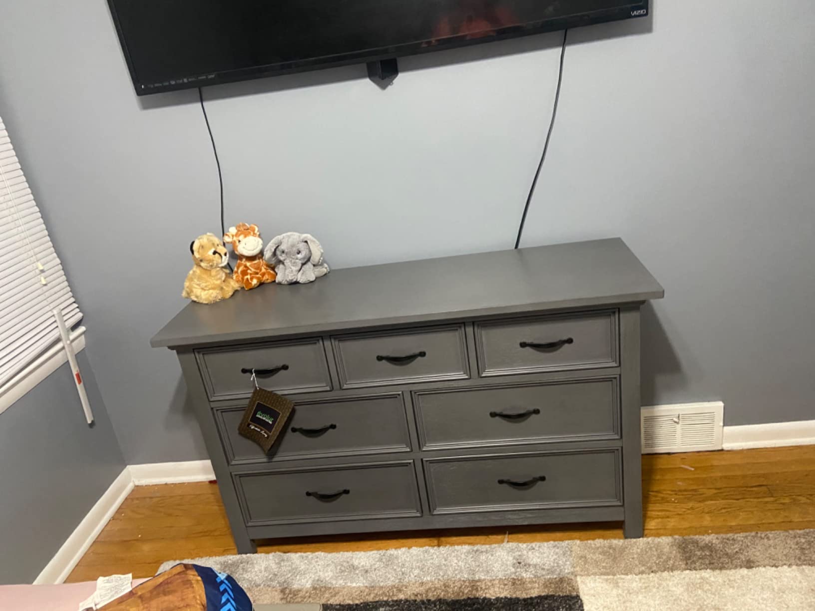 65/mo Finance Evolur Belmar Double Dresser in Rustic Grey, Comes