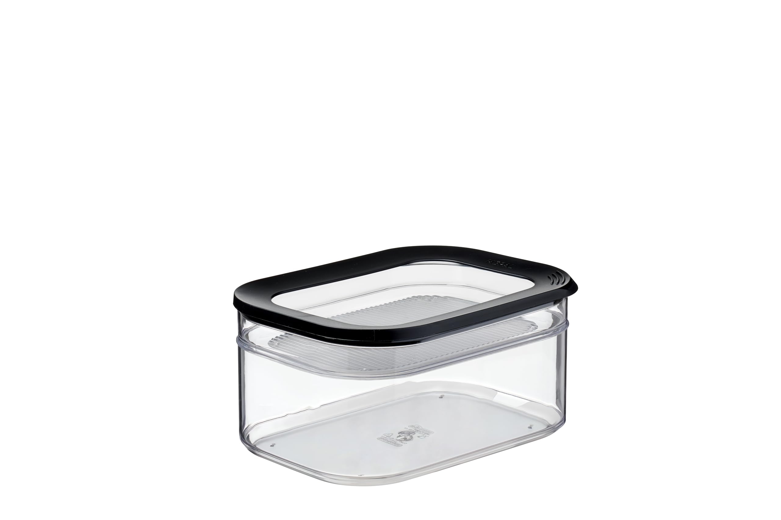 Mepal Fridge box 2 pcs Modula Fridge storage box with lid, Suitable for storing meat products and cheese Kitchen Storage & Fridge Organizer 550 + 2000 ml, Black