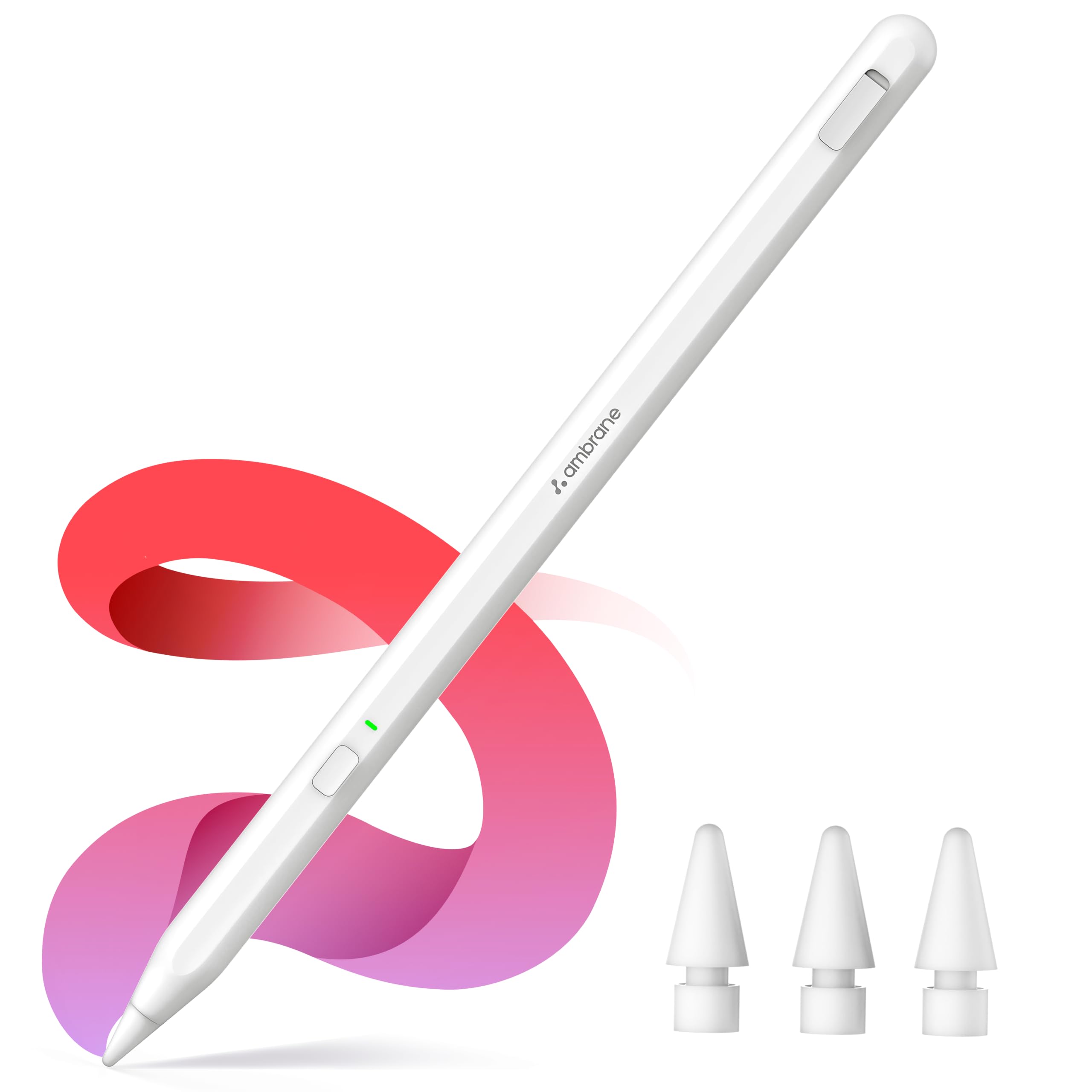 Ambrane Stylus Pencil for iPad, Type C Fast Charging Pen with Tilt Function, Palm Rejection, for 2018-2026 iPad Air 3/4/5/M2/M3, iPad mini 5/6, iPad 6/7/8/9/10/11, iPad Pro 11",12.9",13",M4 (ASP-01)-image-9