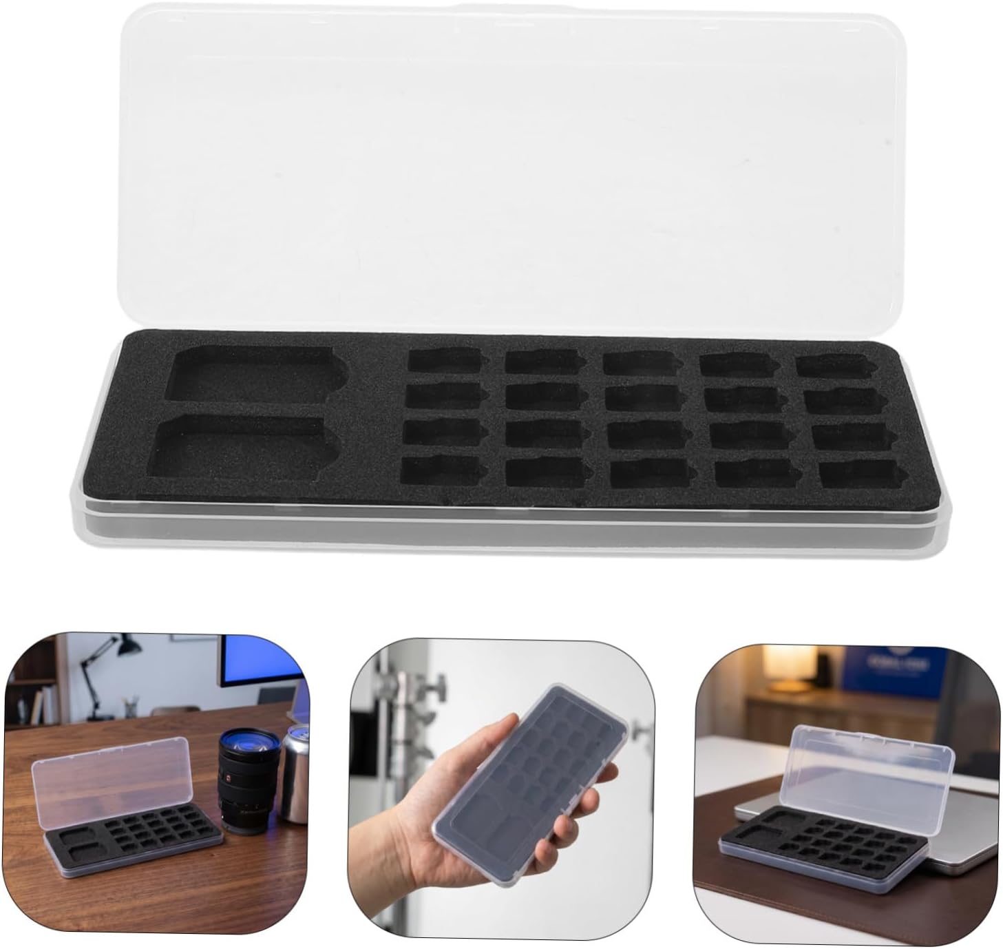 Portable Memory Card Case Hard Shell Organizer for Travel