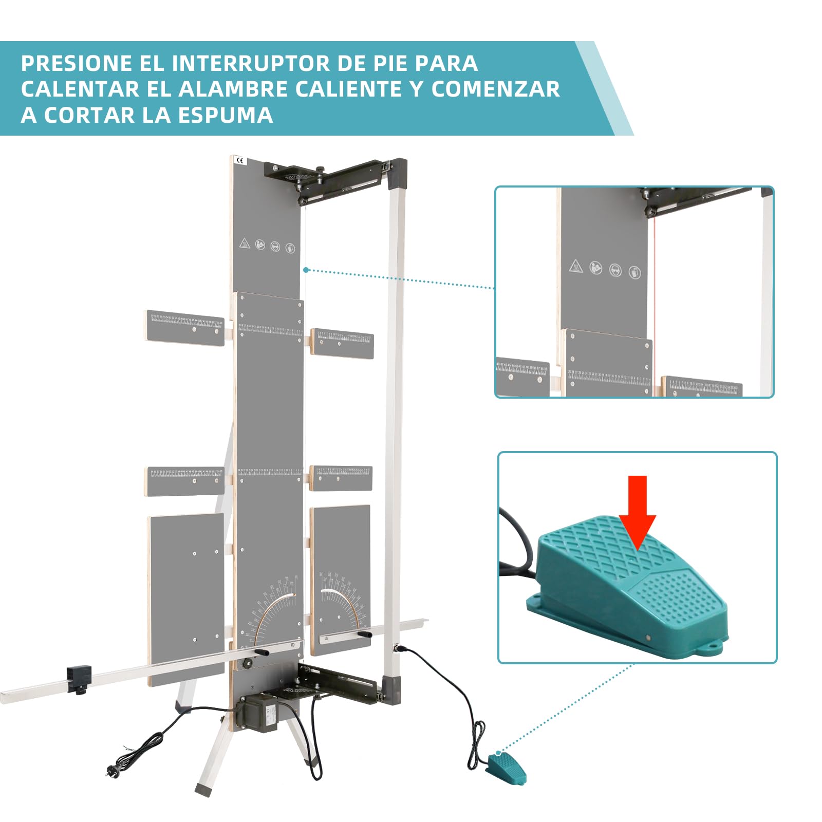 Máquina de Corte de Espuma de Poliestireno 200W Alambre Caliente 110-240V para EPS EPP XPS