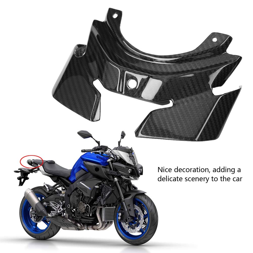 EVGATSAUTO Cubierta de luz trasera de fibra de carbono para MT-10/FZ-10 2016-2018, cubierta protectora de luz trasera de motocicleta