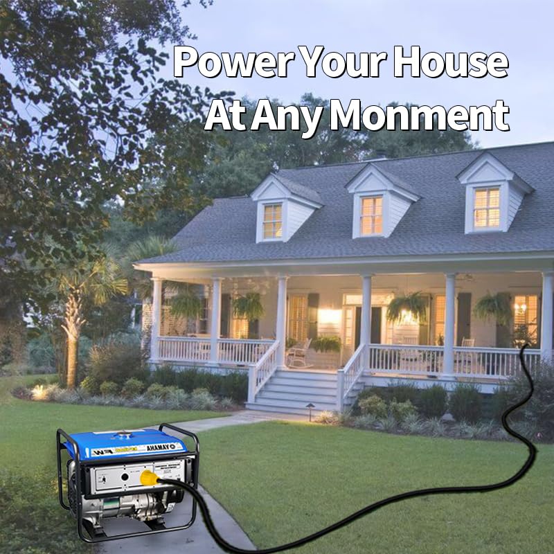 30 Amp 25 FT Generator Cord and Power Inlet Box (Pre-Drilled) Waterproof Kit, Nema L14 30p Generator Extension Cord with L14-30P to L14-30R Twist Lock Cord Plug for Outdoor Use,125/250 Volts - Image 6