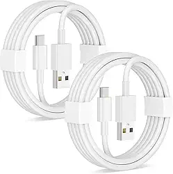 Cabo Carplay para carro compatível com iPhone 16/16 Plus/16 Pro/16 Pro Max/15/15 Plus/15 Pro/15 Pro Max, cabo de carregamento USB A para USB C de 1,8 m, pacote com 2 cabos de carregamento tipo C