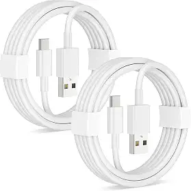 Cabo Carplay para carro compatível com iPhone 16/16 Plus/16 Pro/16 Pro Max/15/15 Plus/15 Pro/15 Pro Max, cabo de carregamento USB A para USB C de 1,8 m, pacote com 2 cabos de carregamento tipo C