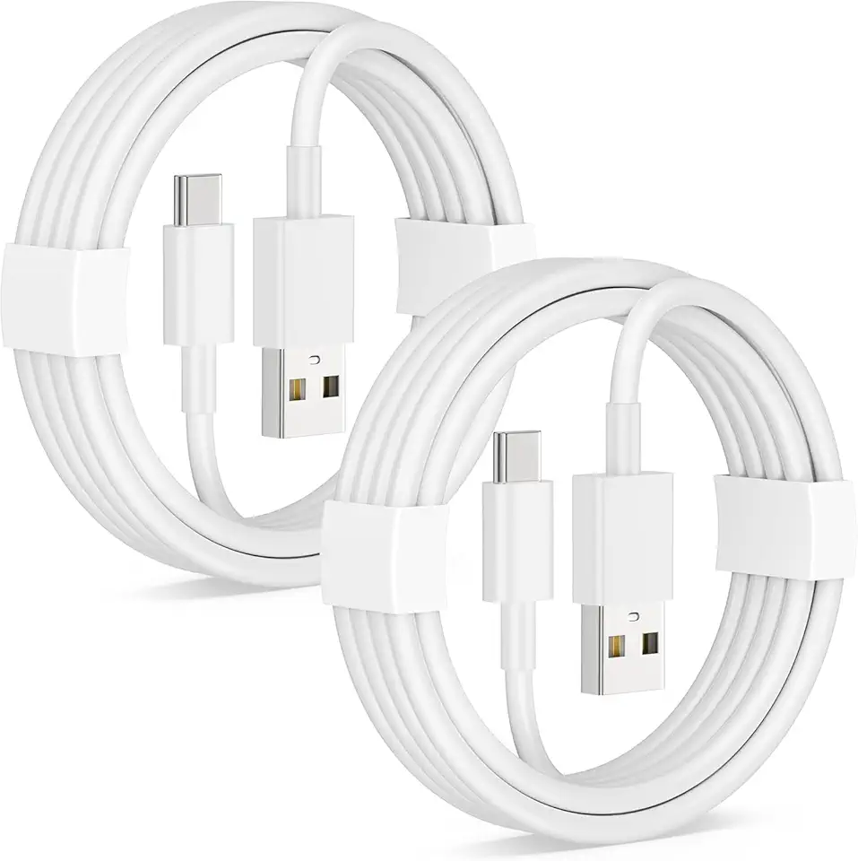 Cabo Carplay para carro compatível com iPhone 16/16 Plus/16 Pro/16 Pro Max/15/15 Plus/15 Pro/15 Pro Max, cabo de carregamento USB A para USB C de 1,8 m, pacote com 2 cabos de carregamento tipo C