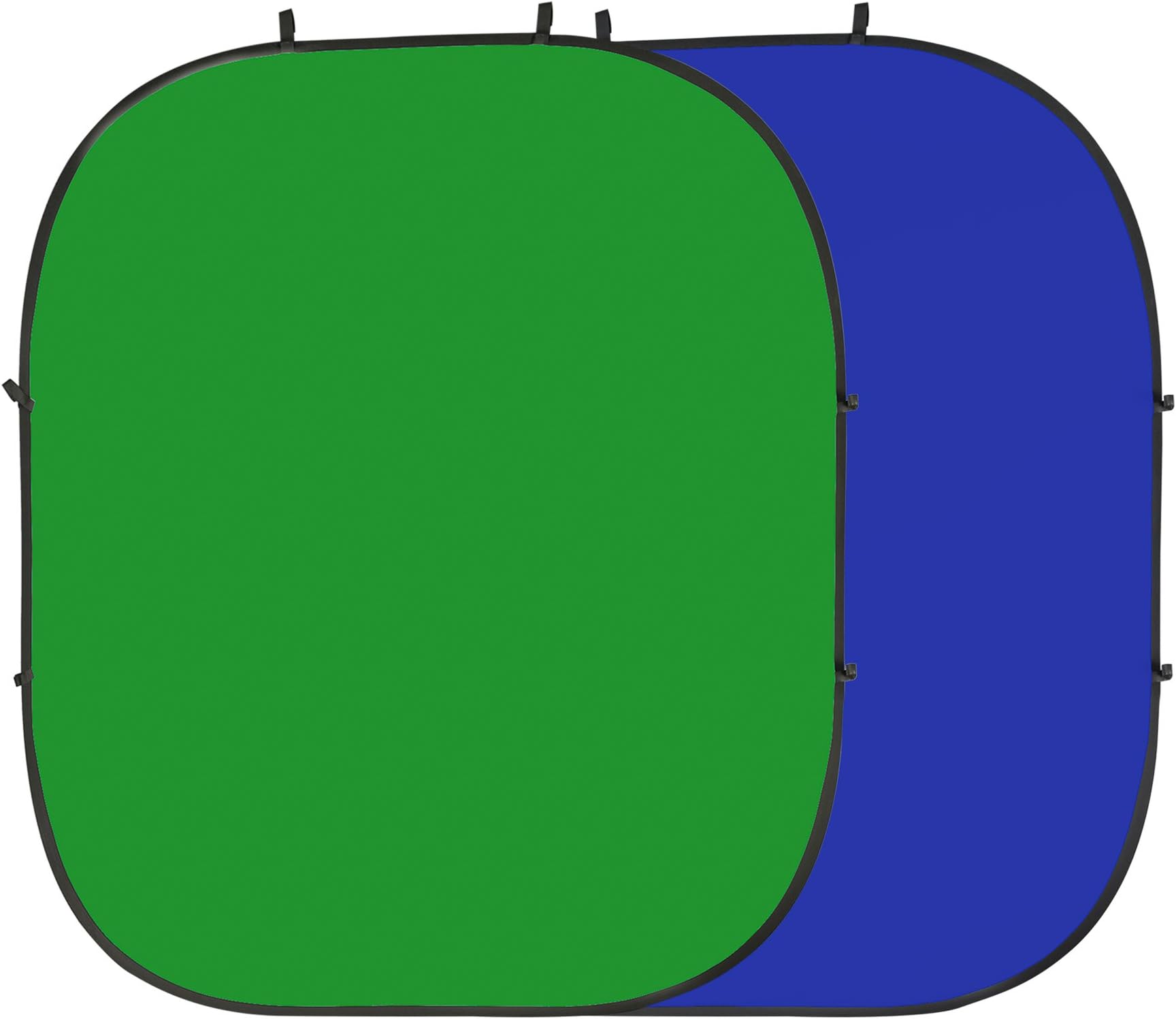 BD123GU 2x2.4m Reversible Chroma Key Collapsible Background - Green/Blue