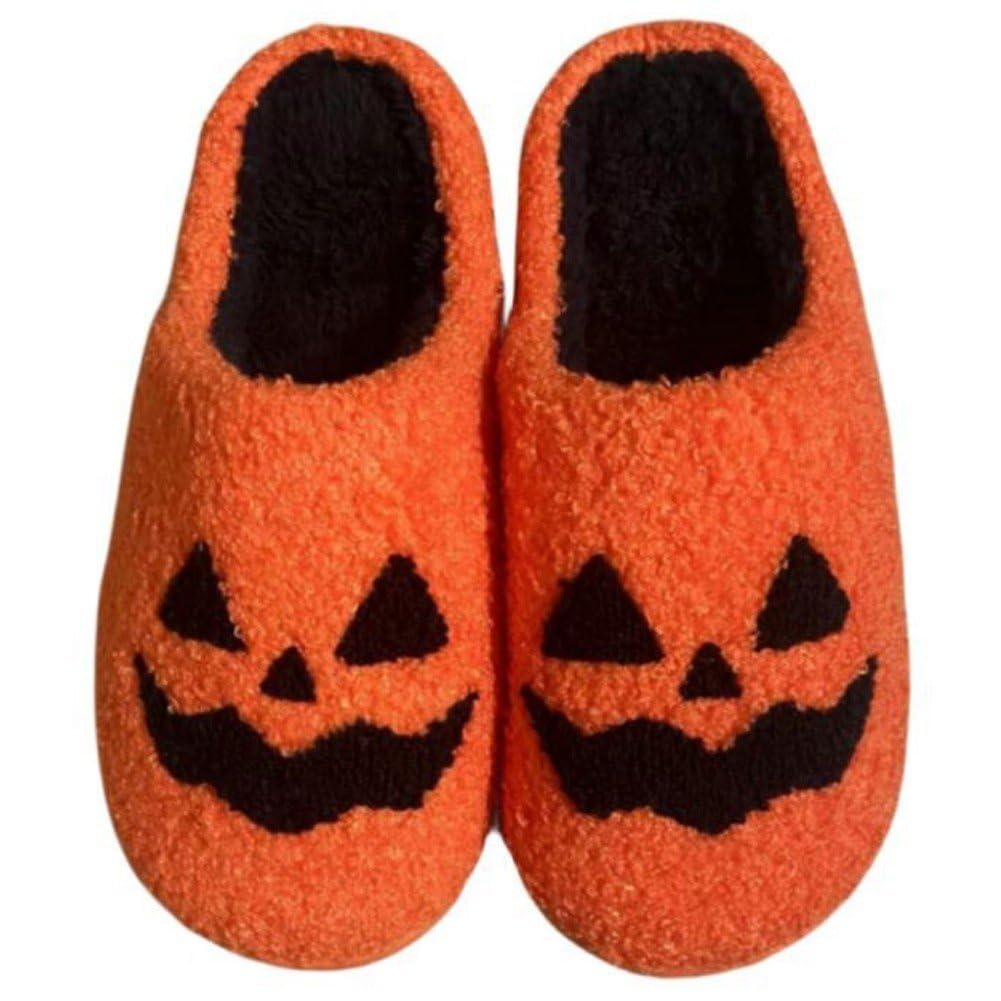 Pantoufles de citrouille d'Halloween, le cadeau réconfortant pour filles