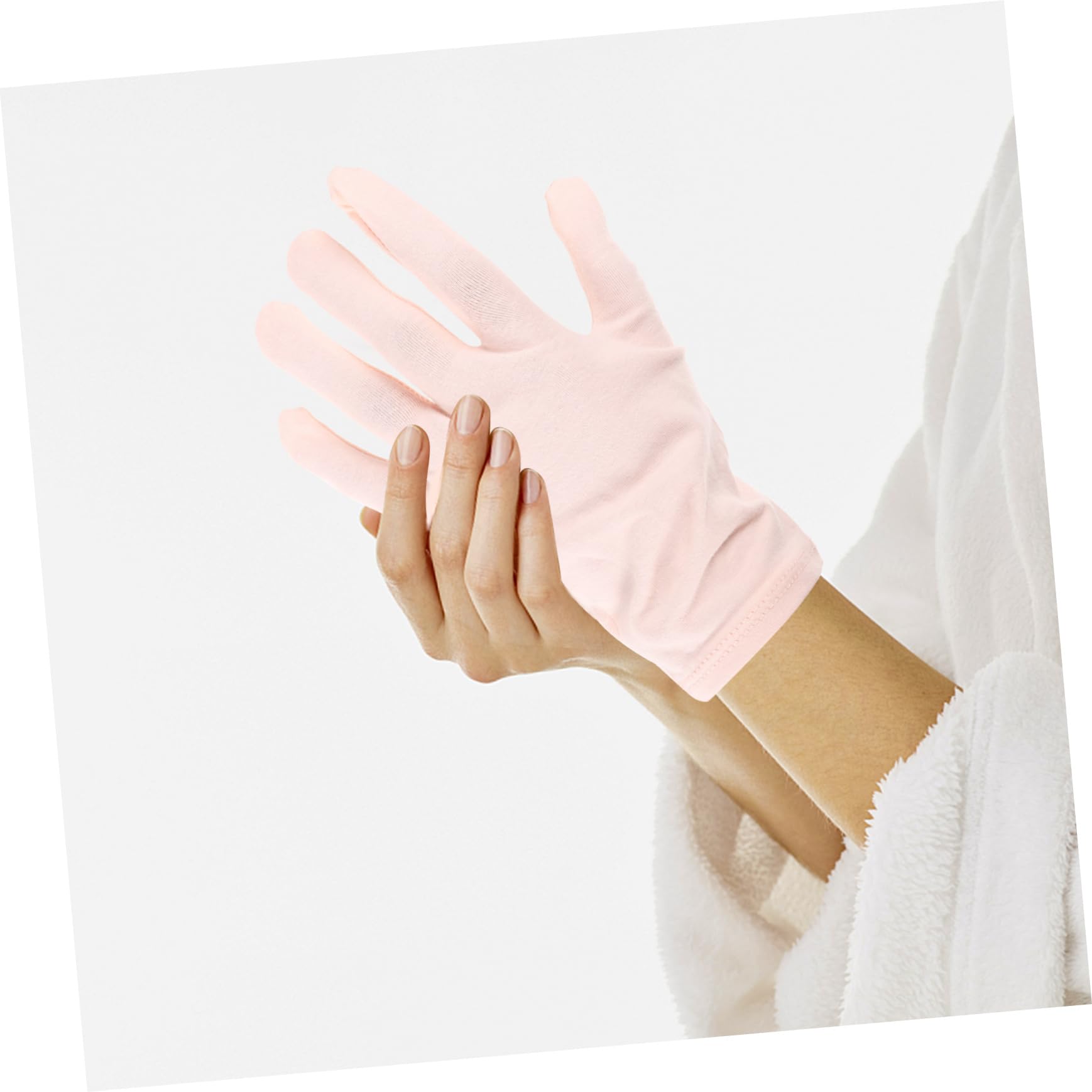 MERRYHAPY 1 Pair Moisturizing Spa Gloves Hand Care Mitts for Dry Overnight Lotion Gloves Cotton for Home Use