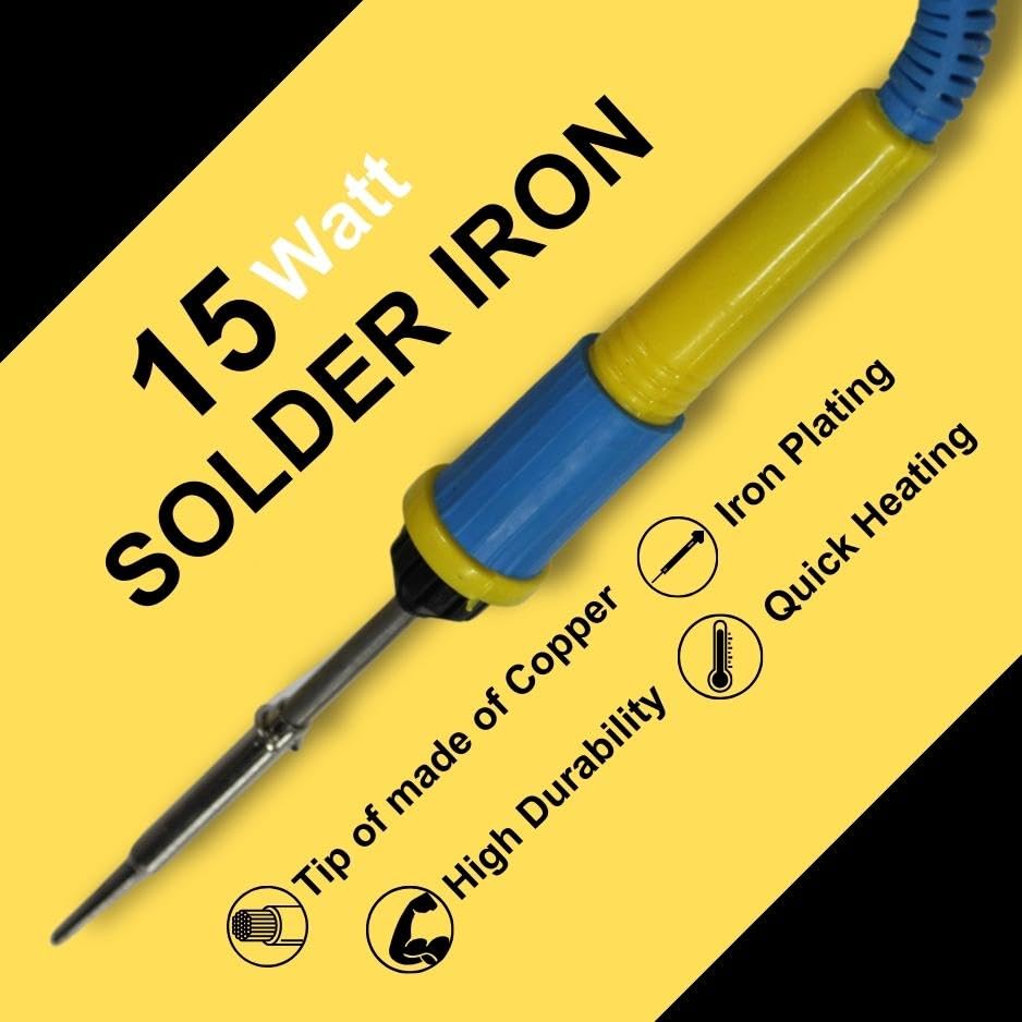 Image of Vtronix 15Watt Round Soldering Iron for Precision Electronics Work | Soldering Machine for Home, Industrial & Electronics Workshop Reparing with Fast Heating & Heat Resistant Handle (15W)