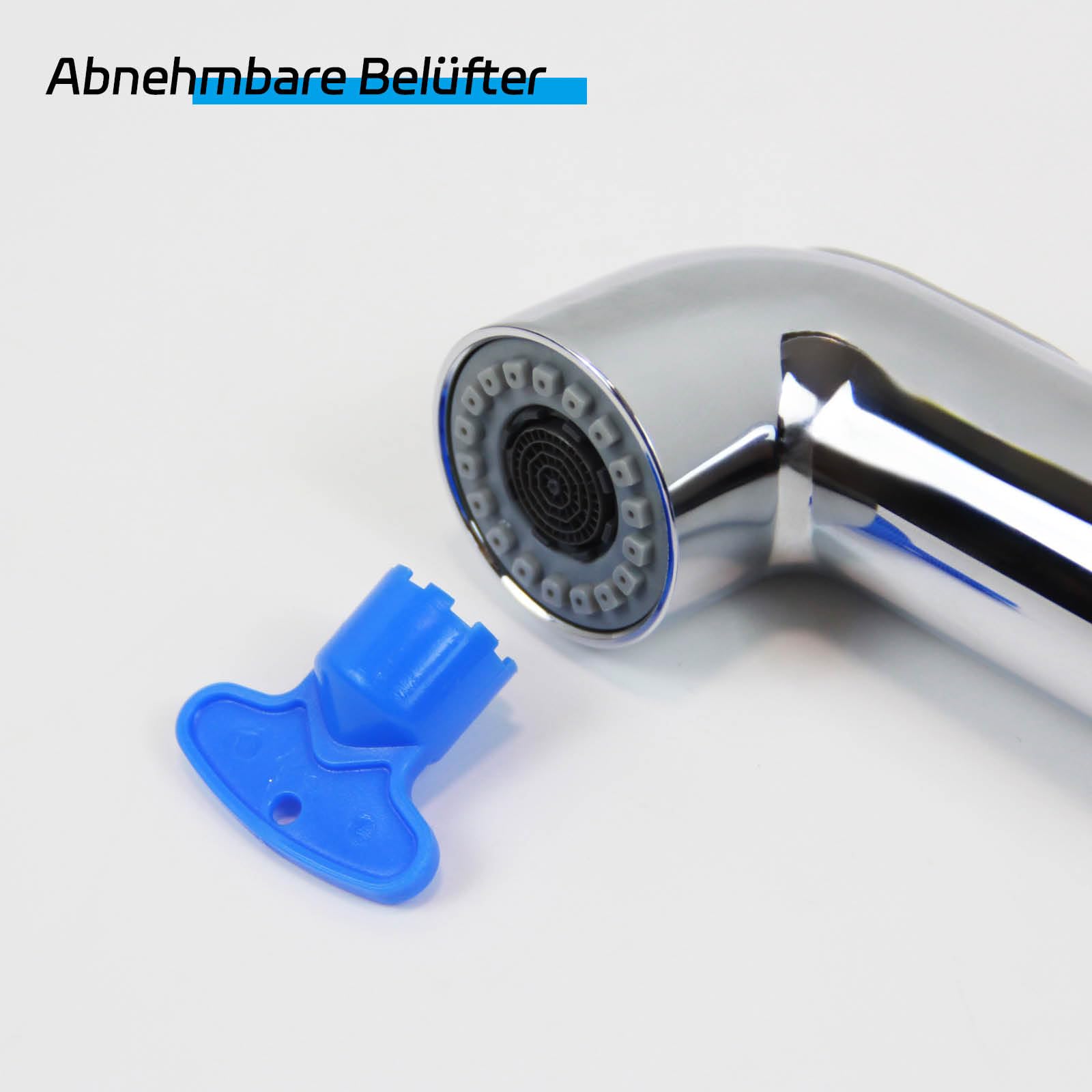 Wasserhahn Bad Ausziehbar, SEMANEY Waschtischarmatur mit Herausziehbarer Brause, Mischbatterie Waschbecken 2 Wasserstrahlarten, Einhebelmischer Waschbecken Armaturen, Chrom