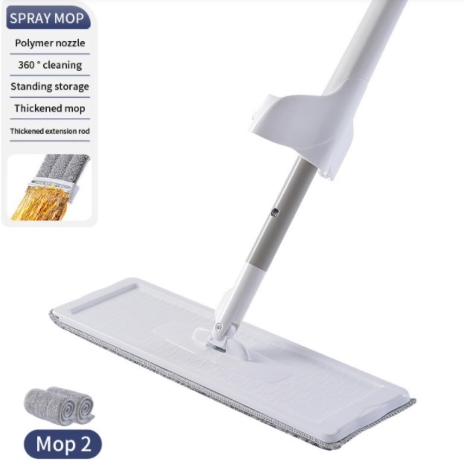 Fregona Fregona De Piso En Aerosol con Almohadillas Repuesto para Limpieza del Hogar Fregonas Planas Exprimibles Herramientas Limpieza Suelo