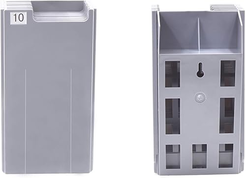 Miniatura 7 de NADAMOO Soporte retráctil para tarjetas de tiempo con 10 bolsillos, soporte de plástico para tarjetas de pared, compatible con máquina de tarjetas