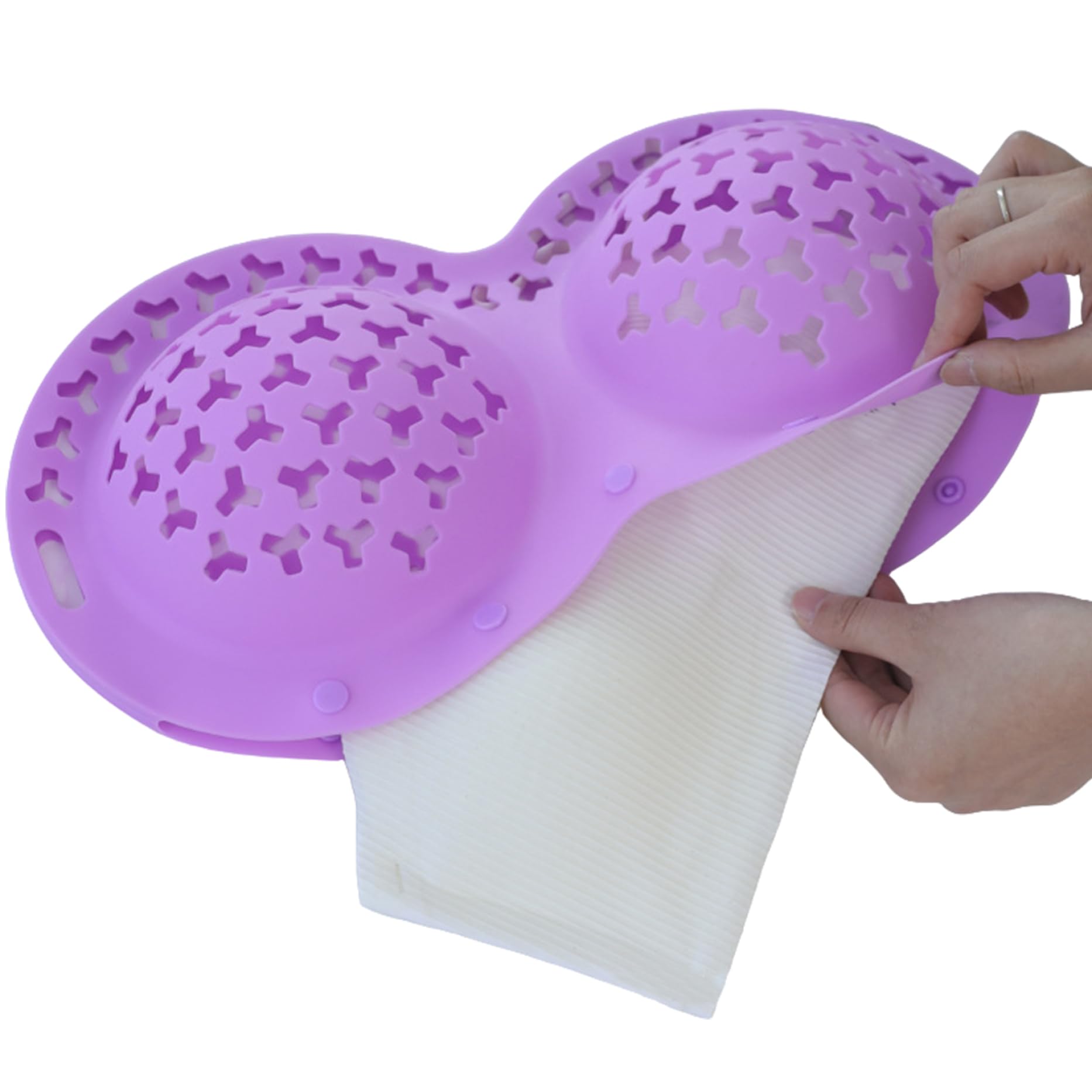Vervevum Bra Washer Protector for Laundry, Silicone Soft Fine Mesh Bra Wash Bag Anti Deformation Lingerie Bag for Washer/Dryer Machines, Wash