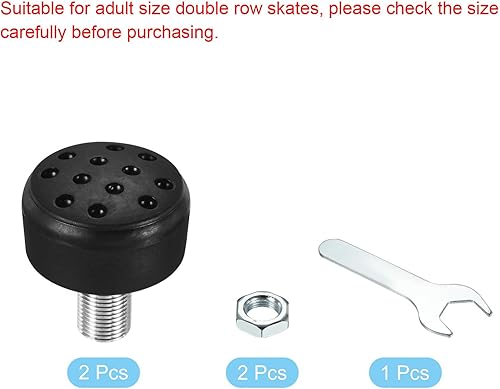 Miniatura 3 de PATIKIL Topes de punta con pernos, bloque de tapones de freno de goma 82A con agujeros para patines de ruedas de repuesto