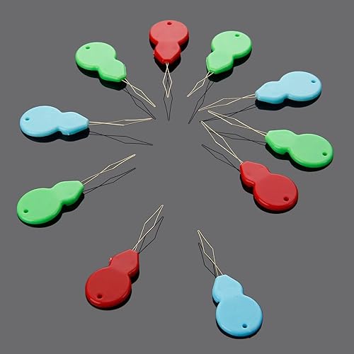 10 unidsset 2.0 in útil aguja enhebrador coser trabajo a mano herramientas de punzón de alambre artesanías guía de hilo de tejer accesorios costura