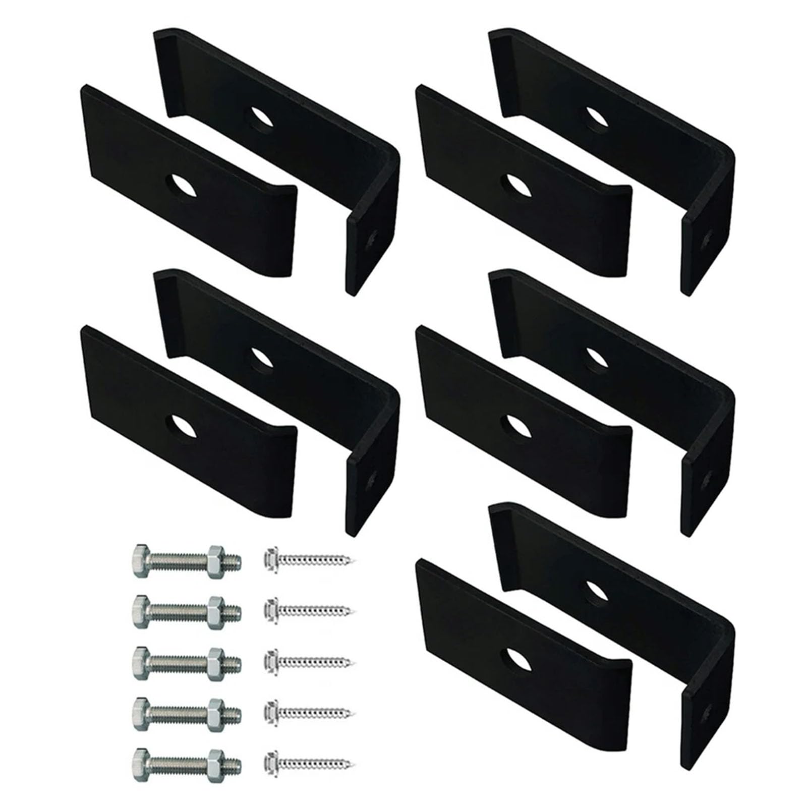 Fixations de clôture : 5 supports avec vis pour jardin