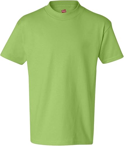 Hanes 5450 - Camiseta sin etiqueta para jóvenes, 54500, S, Lime