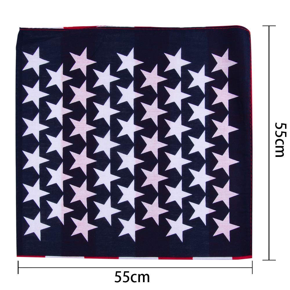 Black Cowboy Cowgirl Western Cotton Bandana Head 22