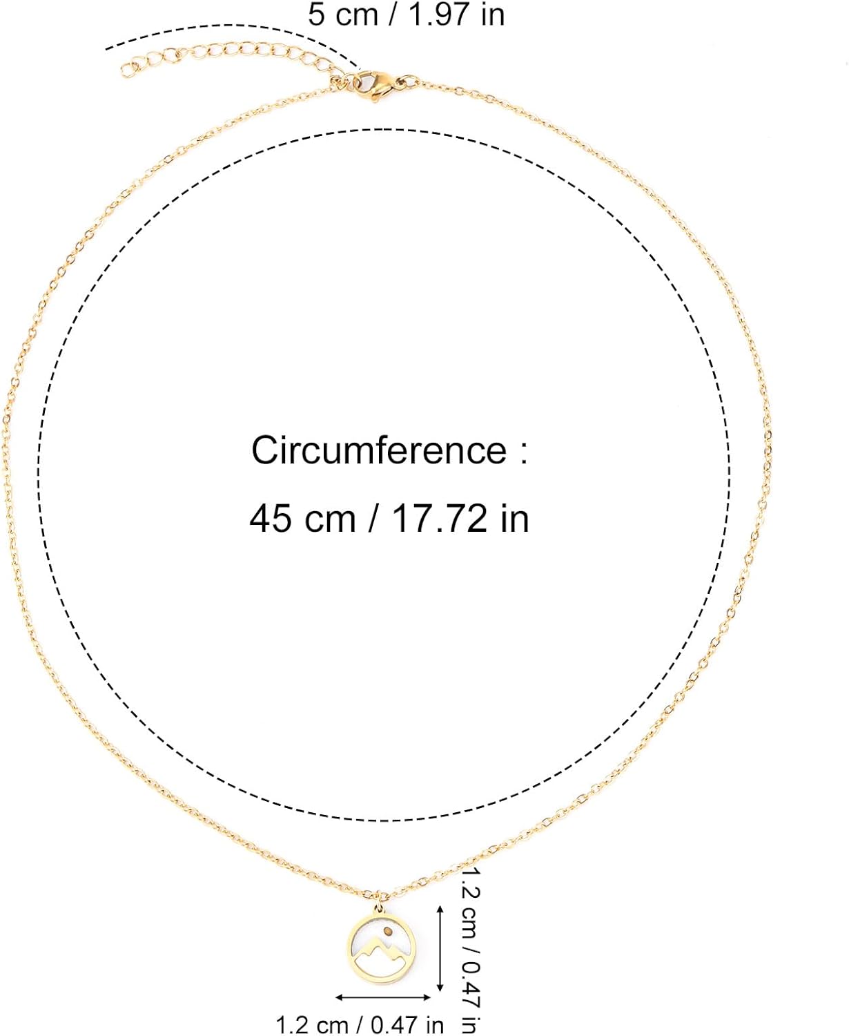 Faith Necklace for Women, Gold Mountain and Mustard Seed Pendant Necklace Religious Christian Jewelry Gift for Mom Friends Grandma - Image 2