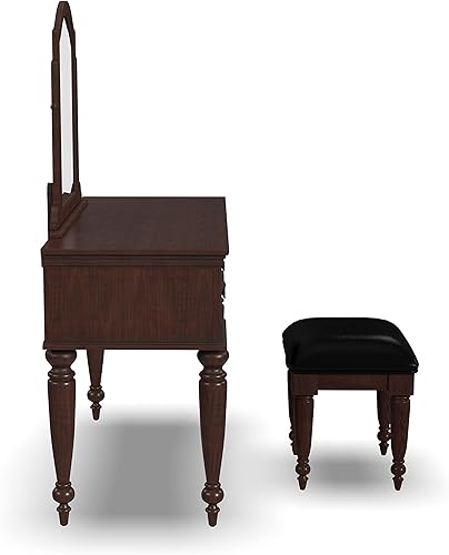 Miniatura 8 de Home Styles - Mesa y banco de tocador de cerezo de Lafayette